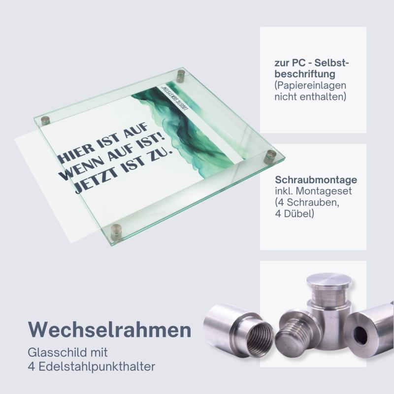 Tuerschild Wechselrahmen für Din A4 que